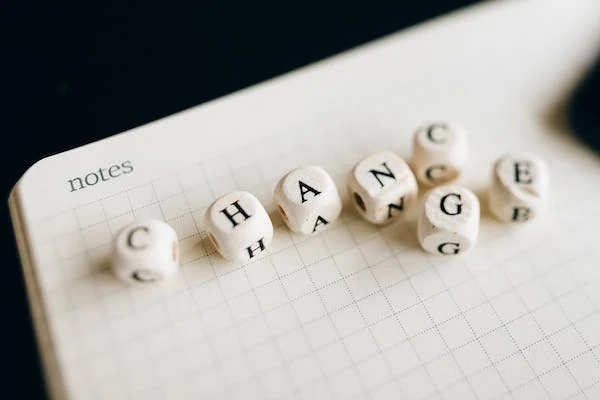 dice on a book that symbolize change